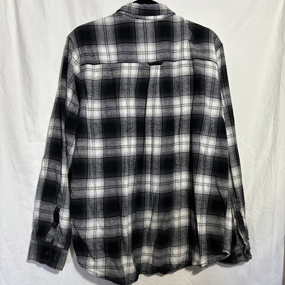 Woolrich Men’s Button Up Shirt Black Plaid Long Sleeves XL EUC L13 - Picture 3 of 3